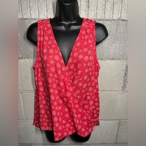 Collective Concept Blouse, Size Medium,Color Red,white Star design New with Tag.